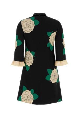 Платье из смешанной шерсти с принтом VALENTINO GARAVANI (7B3VAFG69MJ)