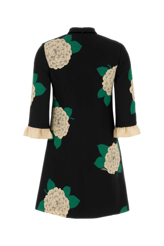 Платье из смешанной шерсти с принтом VALENTINO GARAVANI (7B3VAFG69MJ)