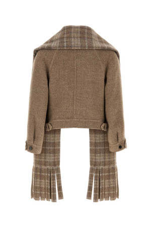 Biscuit wool blend jacket BURBERRY (8114465)