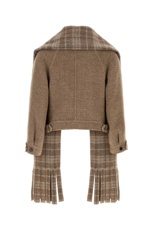 Biscuit wool blend jacket BURBERRY (8114465)