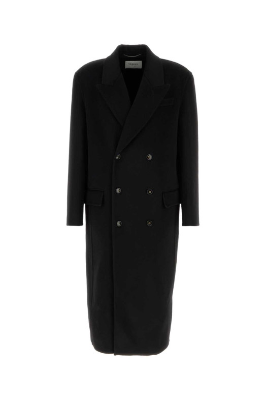 Black cashmere coat Black SAINT LAURENT (842171Y3J46)