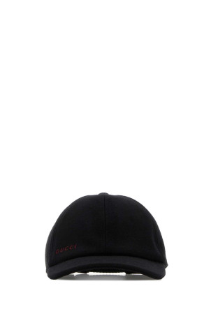 Black wool baseball cap GUCCI (8430104HBGM)