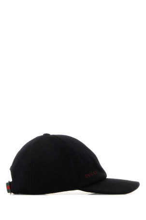 Black wool baseball cap GUCCI (8430104HBGM)
