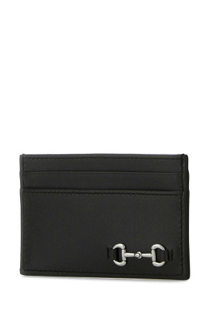 Black leather card holder Black GUCCI (846952AAFP1)