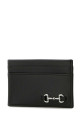 Черный кожаный держатель для карт Black GUCCI (846952AAFP1)