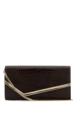 Chocolate leather Emmie clutch JIMMY CHOO (EMMIEJZI)