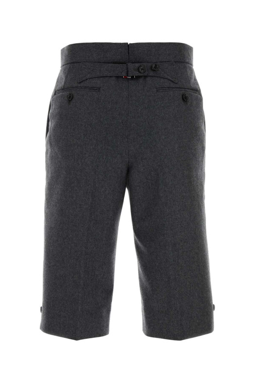 Graphite wool bermuda shorts Black THOM BROWNE (FTR024A00891)