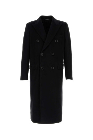 Black wool blend coat Black DOLCE & GABBANA (G052ZTFU3QZ)