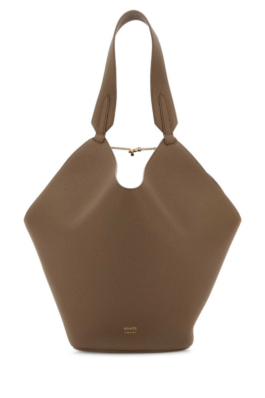 Кожаная сумка для покупок Lotus цвета капучино KHAITE (H2043914L914)