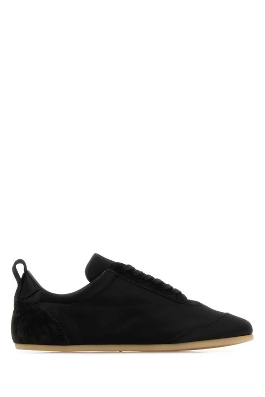 Black satin and suede sneakers JIL SANDER (J15WS0047P7597)