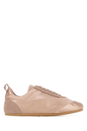 Pastel pink satin and suede sneakers JIL SANDER (J15WS0047P7597)