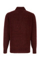 Поло из смеси альпаки меланжевого бордового цвета BRUNELLO CUCINELLI (M0H709205)