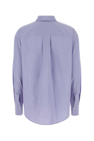 Powder blue cotton shirt Gray BRUNELLO CUCINELLI (MA795NL916)