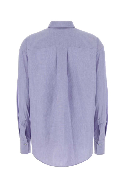 Powder blue cotton shirt Gray BRUNELLO CUCINELLI (MA795NL916)