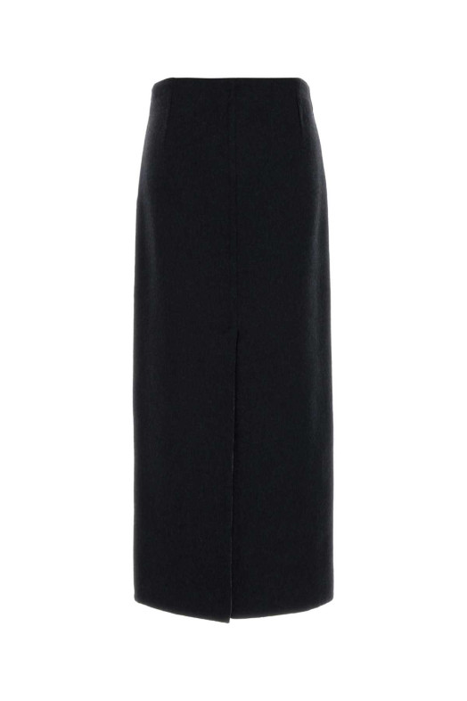 Юбка из фланели цвета «полуночный синий» BRUNELLO CUCINELLI (MD565G3923)