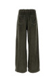 Брюки из вельвета армейского зеленого цвета с широкими брючинами BRUNELLO CUCINELLI (MG516E0799)