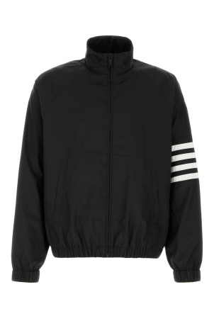 Black nylon blend jacket THOM BROWNE (MJU583CF1095)