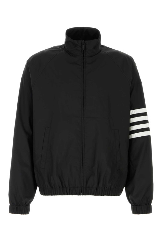 Black nylon blend jacket THOM BROWNE (MJU583CF1095)