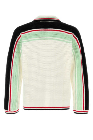 White crochet shirt Black CASABLANCA (MPF25KW99801)