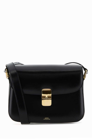 Black leather Grace crossbody bag Black A.P.C. (PXBVNF61412)
