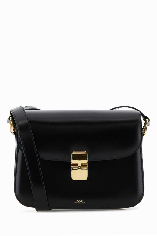 Black leather Grace crossbody bag Black A.P.C. (PXBVNF61412)