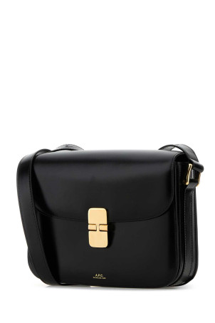 Black leather Grace crossbody bag Black A.P.C. (PXBVNF61412)
