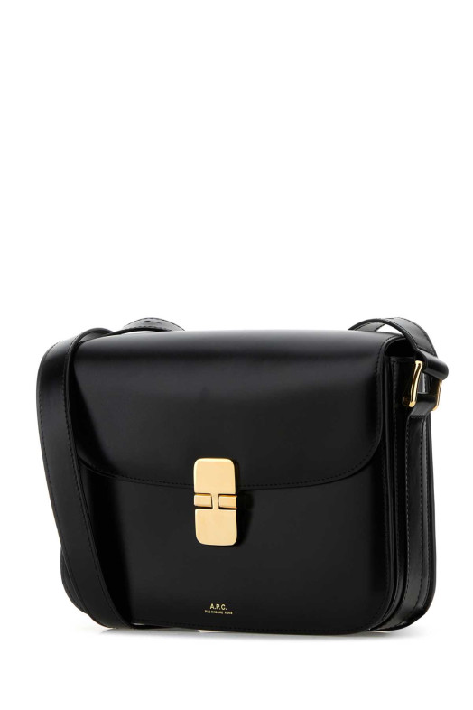 Black leather Grace crossbody bag Black A.P.C. (PXBVNF61412)