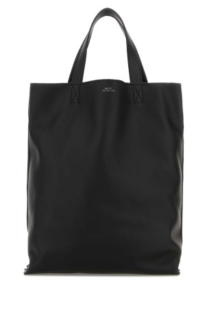 Черная кожаная сумка для покупок среднего размера Maiko Черная A.P.C. (PXCBCM61659)