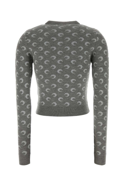 Embroidered wool and viscose cardigan MARINE SERRE (WTK011ACKNI0530)