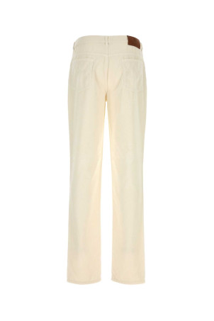 Ivory corduroy pant BRUNELLO CUCINELLI (Y279DI1780)