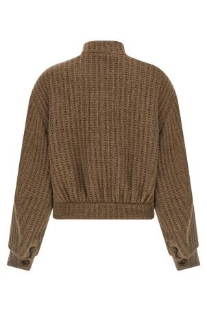 Вовняна куртка-бомбер Коричнева GIUSEPPE DI MORABITO 05FWBO104F0530330