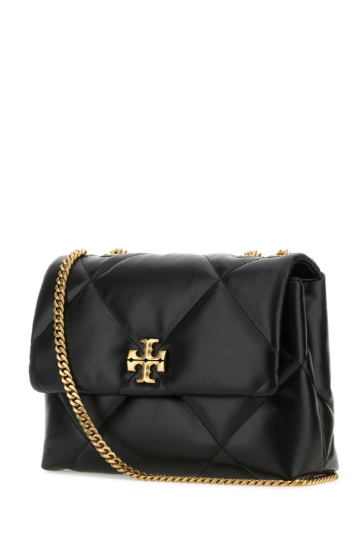 Black leather Kira shoulder bag TORY BURCH (154704)