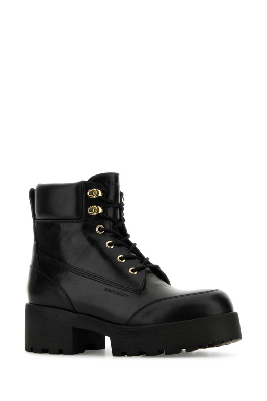 Black leather Trekker ankle boots GIVENCHY (BE604TE292)