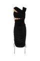 Black stretch nylon dress MARINE SERRE (WDR303ARJER0018)