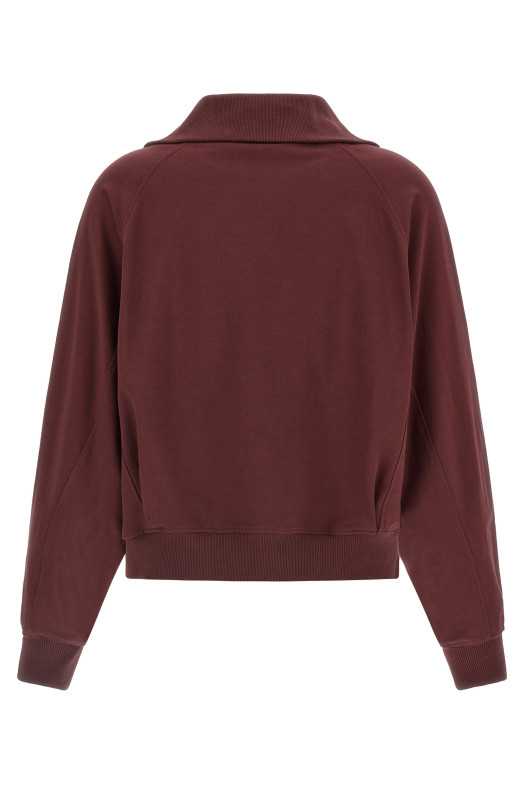 'Shiny Flap Detail' sweatshirt Bordeaux