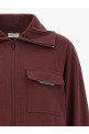 'Shiny Flap Detail' sweatshirt Bordeaux