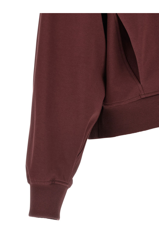 'Shiny Flap Detail' sweatshirt Bordeaux