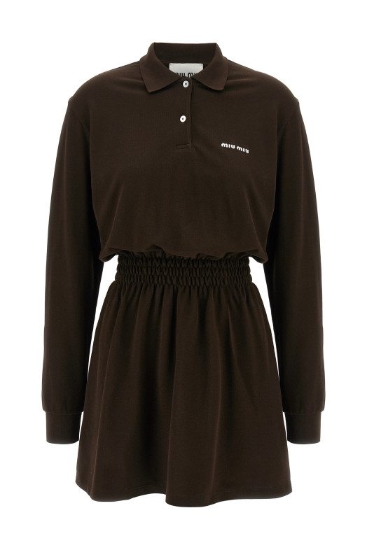 Платье коричневое MIU MIU MF5984SOOO14RWF0324