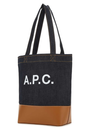 Two-tone denim and leather Axelle shopping bag Denim A.P.C. (CODDPM61568)