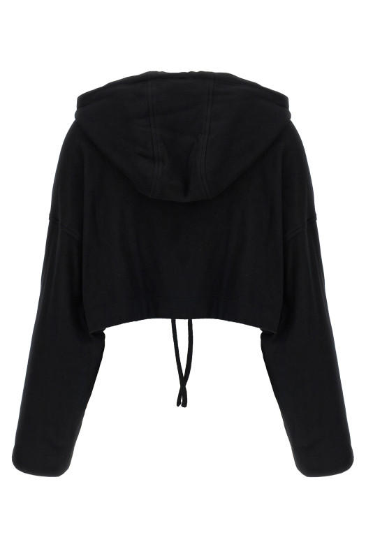 Укороченная толстовка с капюшоном Черная GIOVANNI BEDIN GBFW2565NERO