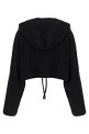 Укороченная толстовка с капюшоном Черная GIOVANNI BEDIN GBFW2565NERO