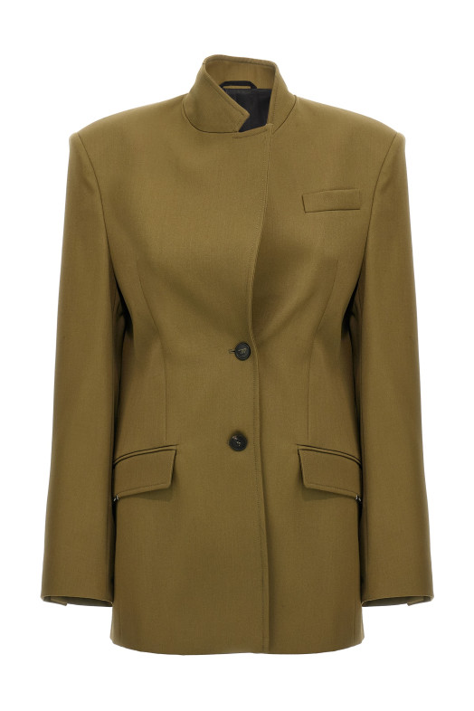 Maxi shoulder strap blazer Green