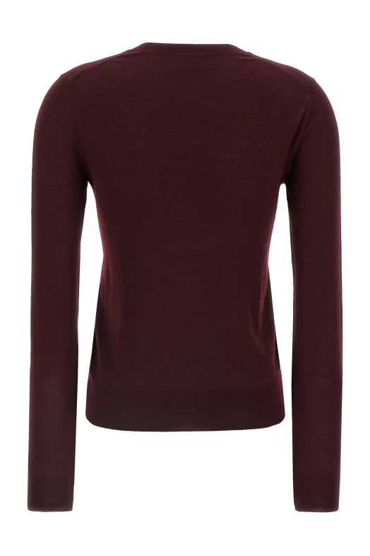 Шерстяной свитер Бордо SAINT LAURENT 839793Y76HF6040