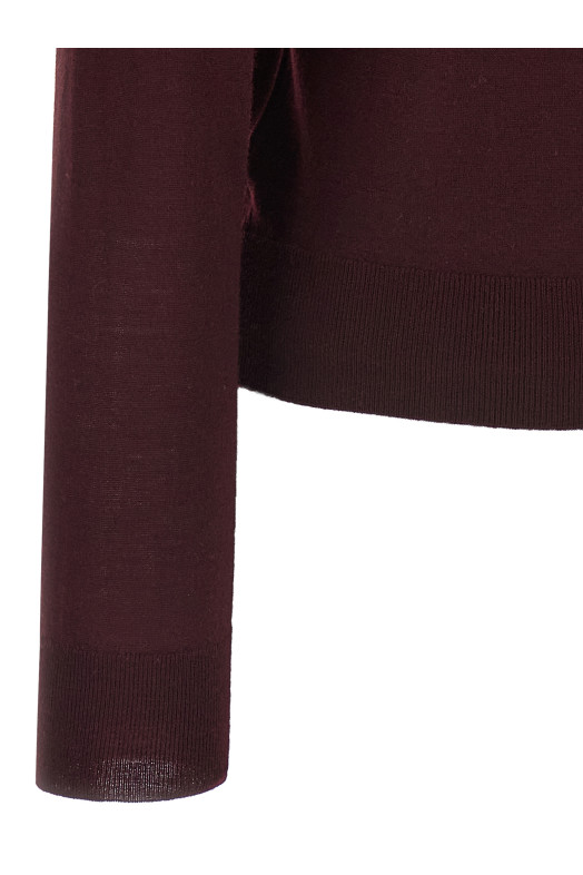 Шерстяной свитер Бордо SAINT LAURENT 839793Y76HF6040