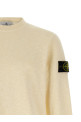 Logo badge sweatshirt Beige