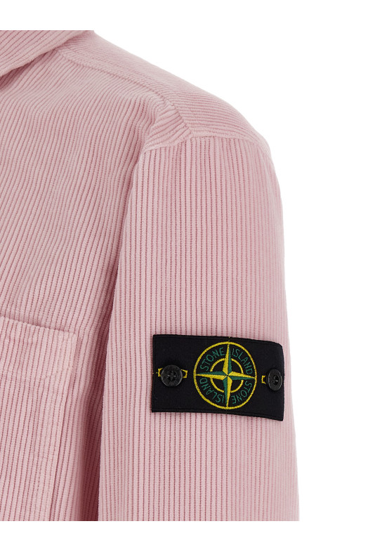 Velvet overshirt Pink