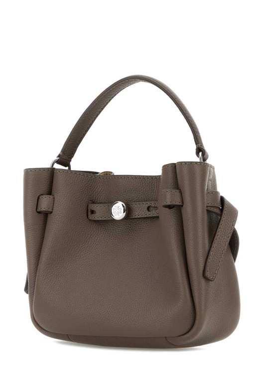 Mud leather mini Romy bucket bag Blue TORY BURCH (179988)