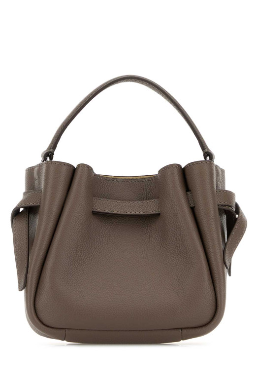 Mud leather mini Romy bucket bag Blue TORY BURCH (179988)