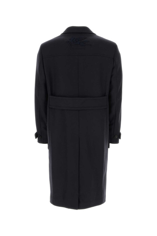 Dark blue wool blend coat Multicolor ETRO (1C5037936)
