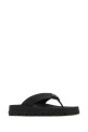 Black rubber thong slippers Black PRADA (1Y420NF0203LKK)
